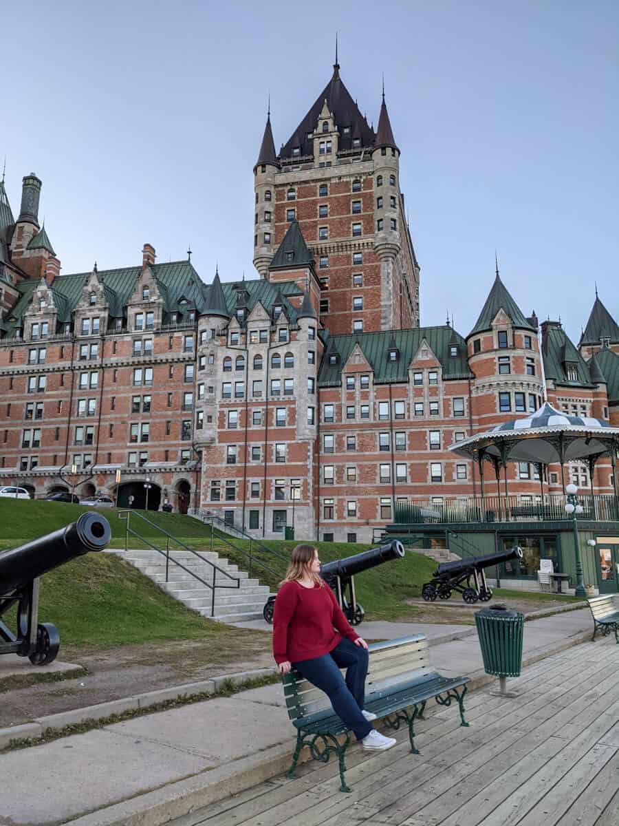 view of chateau frontenac from dufferin terrace