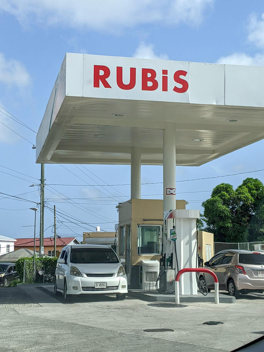 cash only gas station in antigua